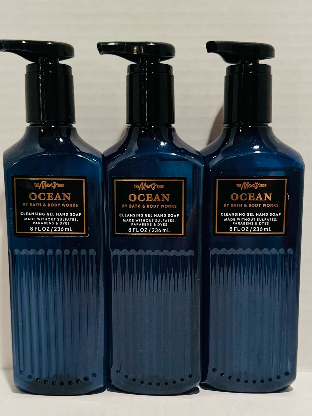Bath & Body NEW (3) Men’s Ocean Cleansing Gel Hand Soaps
